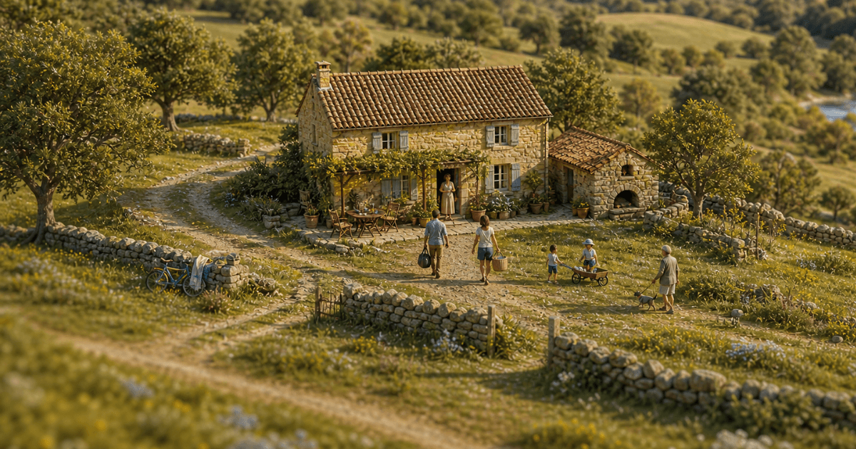 Mas en pierre entouré d'oliviers, propriétaire accueillant une famille de voyageurs, Location-Direct